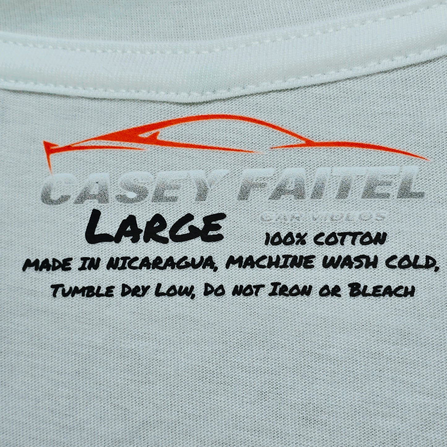 Casey Faitel Red Car Back Print Premium Short Sleeve Graphic T-Shirt